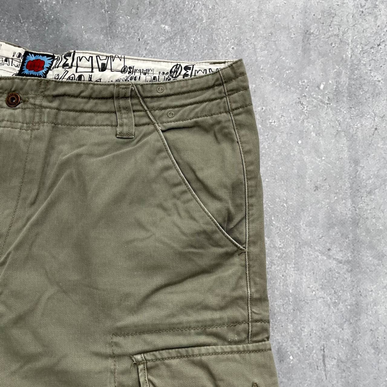 Mambo × Vintage Vintage Mambo Cargo Shorts Faded Olive Green Size 36 Size US 36 / EU 52 - 9 Thumbnail