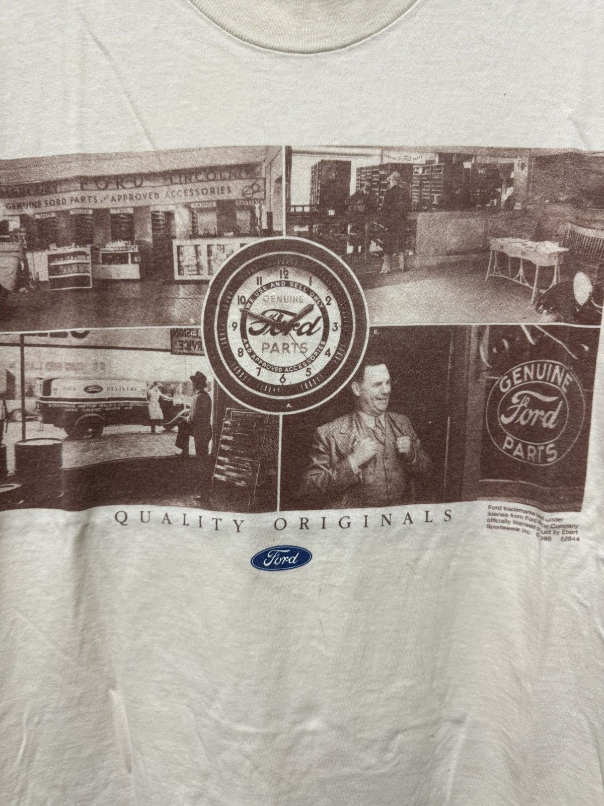 Ford × Vintage Vintage 1990s Ford Car Promo Graphic T Shirt Men's L White Size US M / EU 48-50 / 2 - 2 Thumbnail