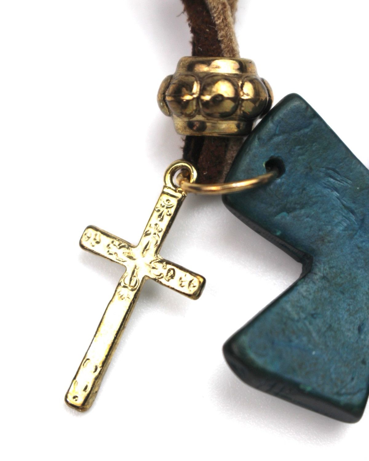 Hysteric Glamour 2000S JAPANESE MADE TERRA TEAL CROSS NECKLACE Size ONE SIZE - 4 Thumbnail