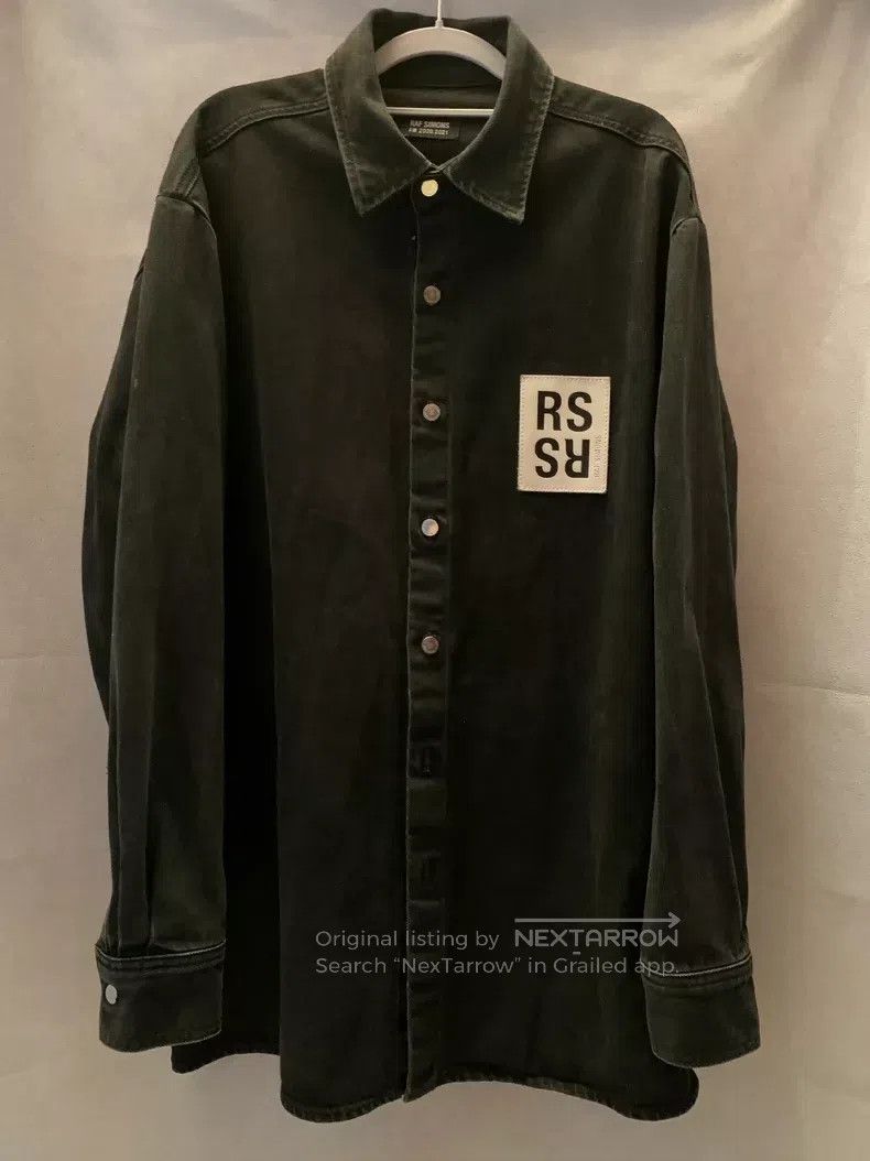 Raf Simons Raf Simons 20AW washed leather brand black denim jacket Size US L / EU 52-54 / 3 - 1 Thumbnail
