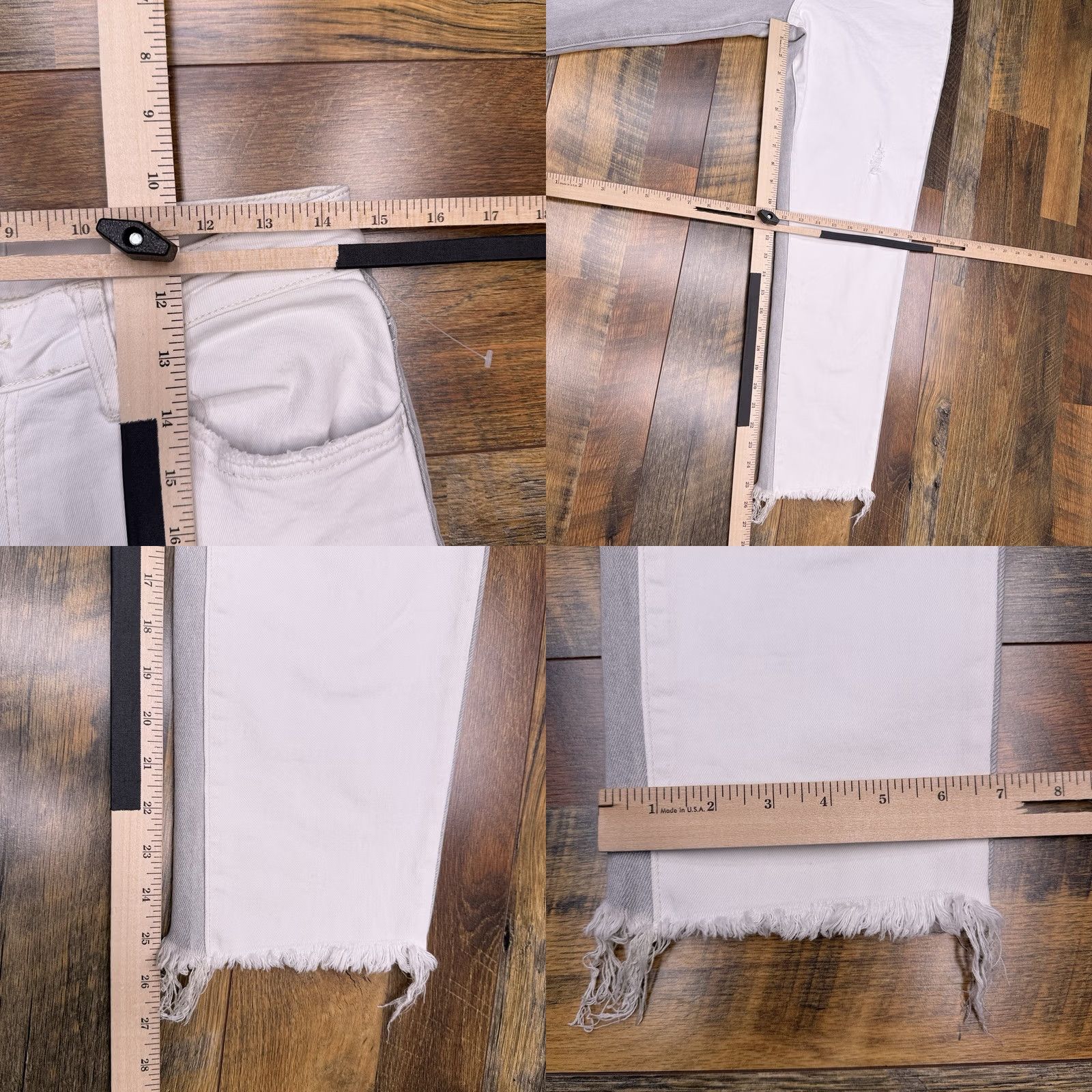 Vintage Flying Monkey Jeans Ankle Womens 29 Gray White Mid Rise Stretch Regular 5-Pocket City Jeans Womens Mens Girls Size 29" - 8 Thumbnail