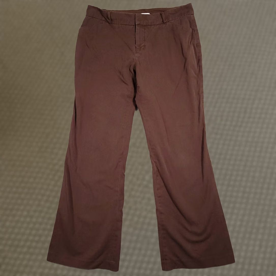 Gap Gap Dress Pants Women's 10 Regular Brown Mid-Rise Flare Modern Fit Stretch Size 24" / US 00 / IT 34 - 1 Thumbnail