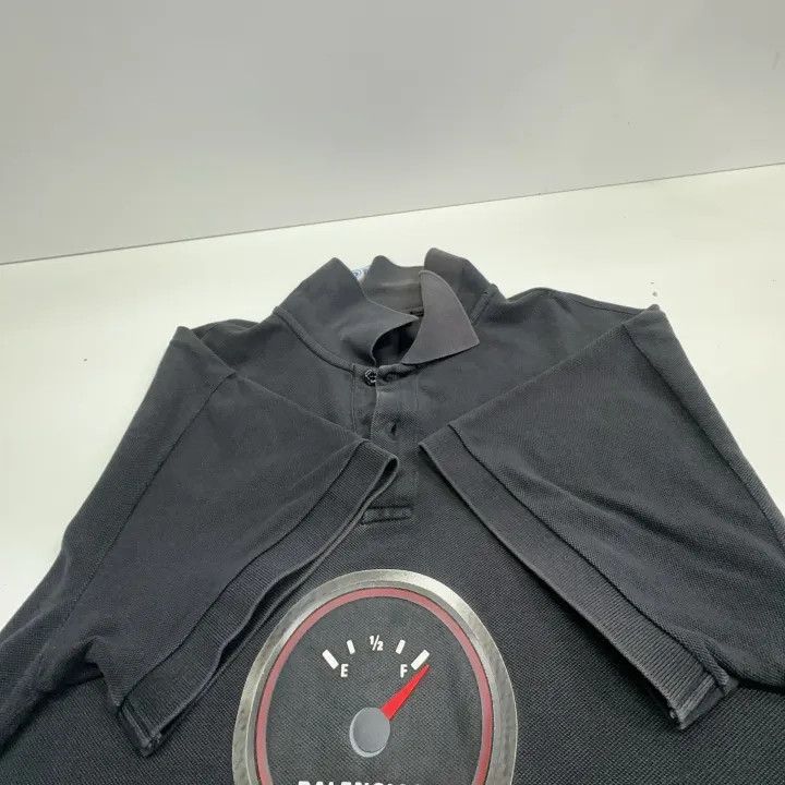 Balenciaga Balenciaga Balenciaga Wheel Print Polo Shirt in Black -250 Size US S / EU 44-46 / 1 - 4 Thumbnail