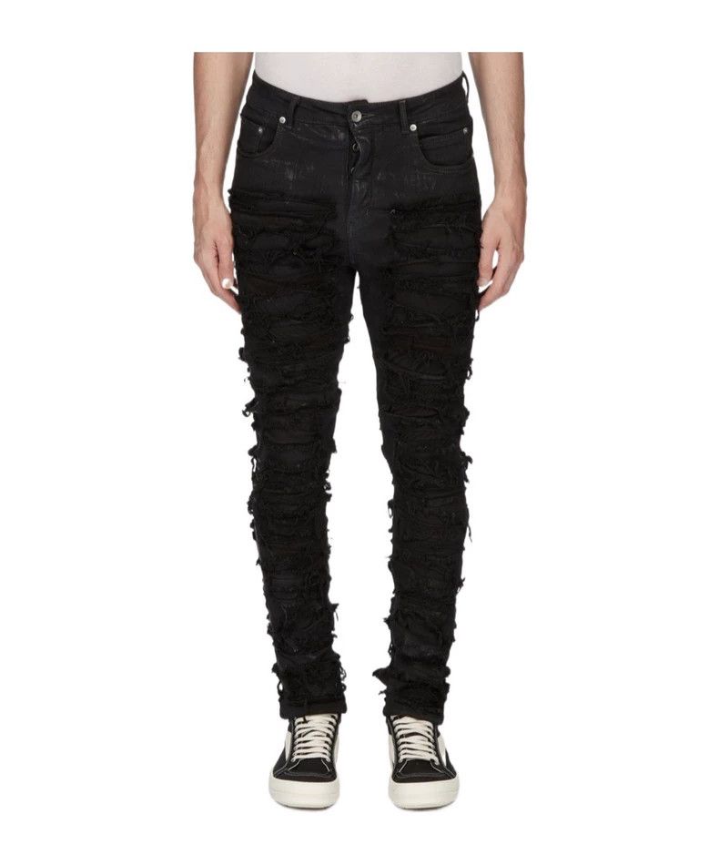 Rick Owens Rick Owens Erosion-Destructed Slim Streamer Wax-Brushed Je Size US 30 / EU 46 - 5 Thumbnail