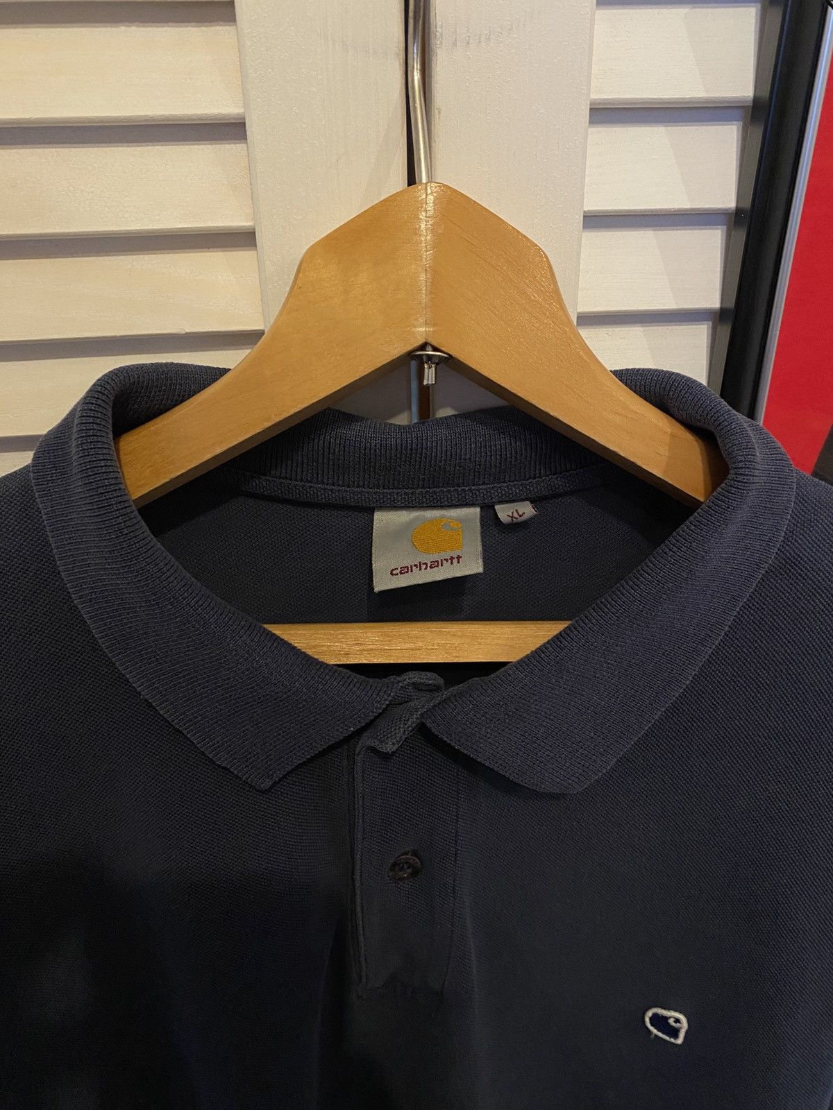 Carhartt Vintage Shirt Long Sleeve Carhartt Mini Logo Rugby Casual Size US XL / EU 56 / 4 - 4 Thumbnail