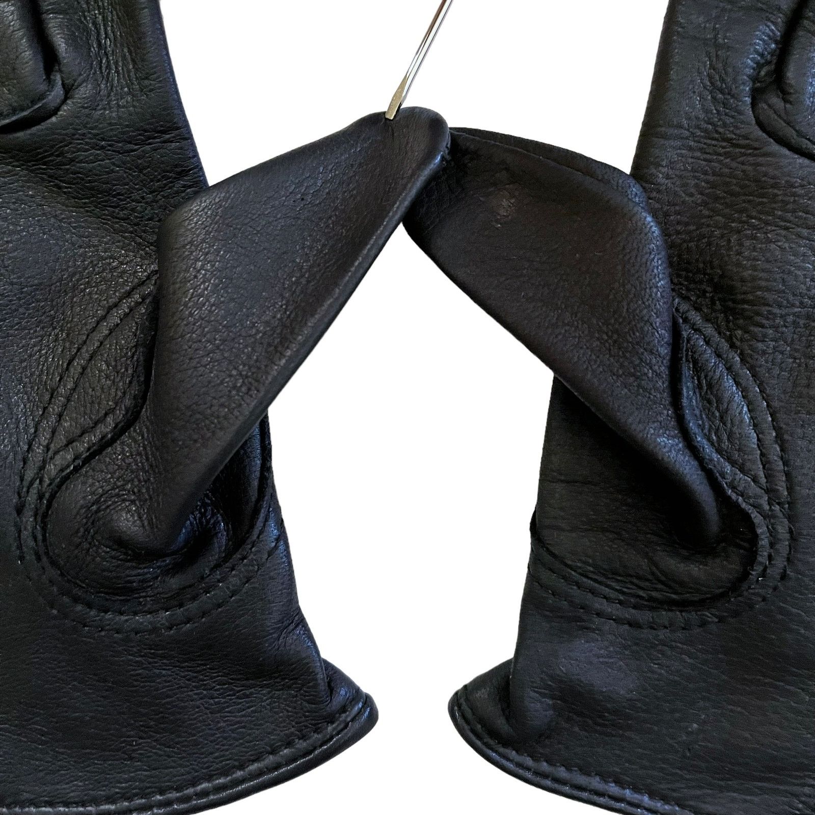 Other Deerskin Leather Black Unlined Winter Gloves Size ONE SIZE - 6 Thumbnail