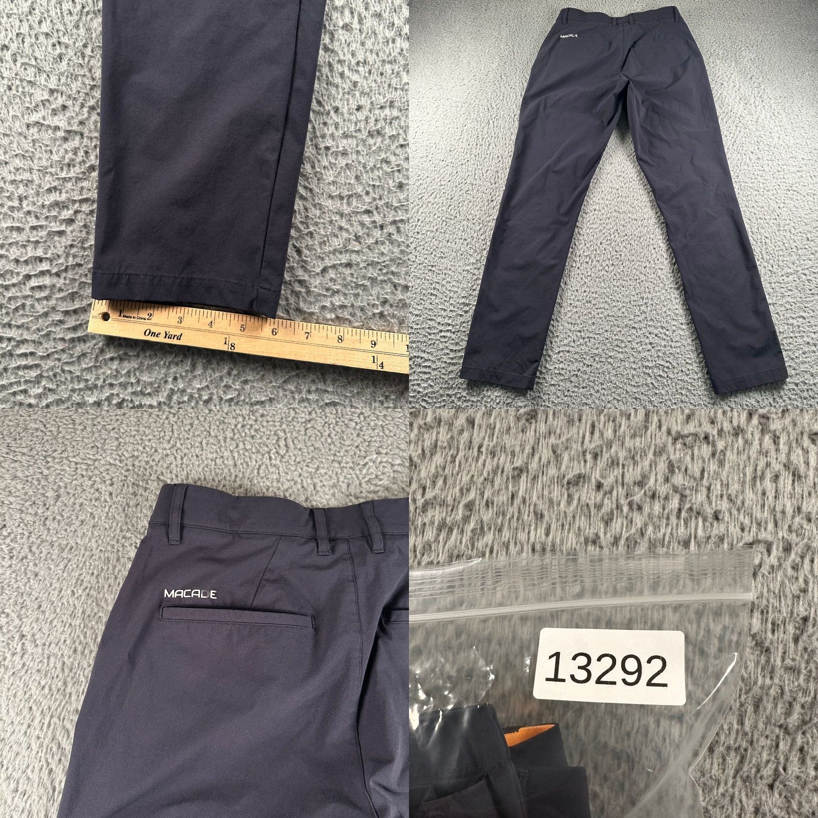 Vintage Macade Pants Mens 30x30 Slim Fit Navy Chino Golf Stretch Lightweight Pants Size US 30 / EU 46 - 9 Thumbnail