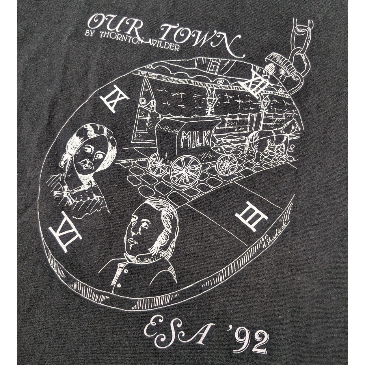 Fruit Of The Loom × Vintage Vintage Our Town By Thornton Wilder Play promo t-shirt Size US XL / EU 56 / 4 - 2 Thumbnail