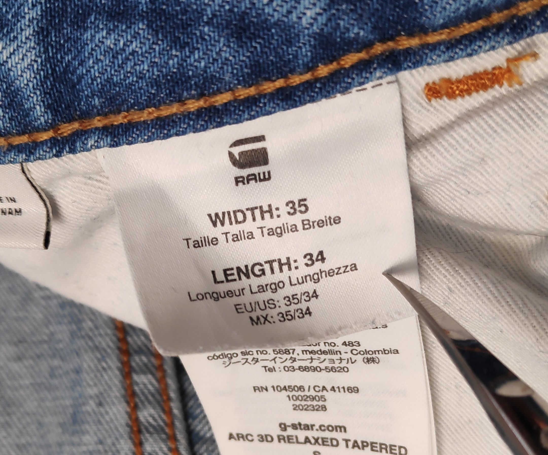 G-Star G-Star Raw Restored Arc 3D Relaxed Tapered Denim Jeans Size US 35 - 12 Thumbnail