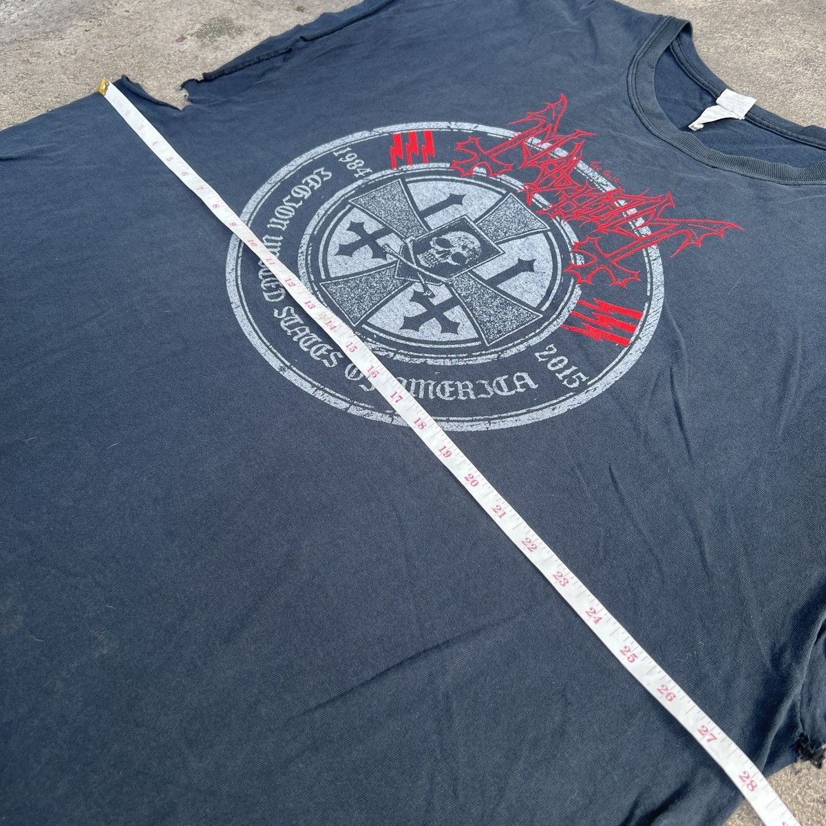 Band Tees Mayhem Black Metal Tour Tee 3XL Faded Distressed Oversized Size US XXL / EU 58 / 5 - 18 Thumbnail