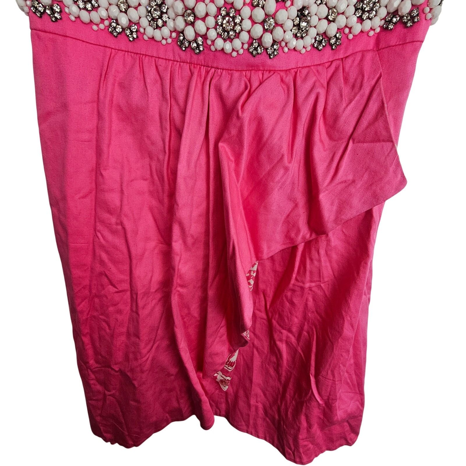 Lilly Pulitzer Lilly Pulitzer Women Strapless Mini Dress 8 Beaded Fit Flare Size M / US 6-8 / IT 42-44 - 3 Thumbnail