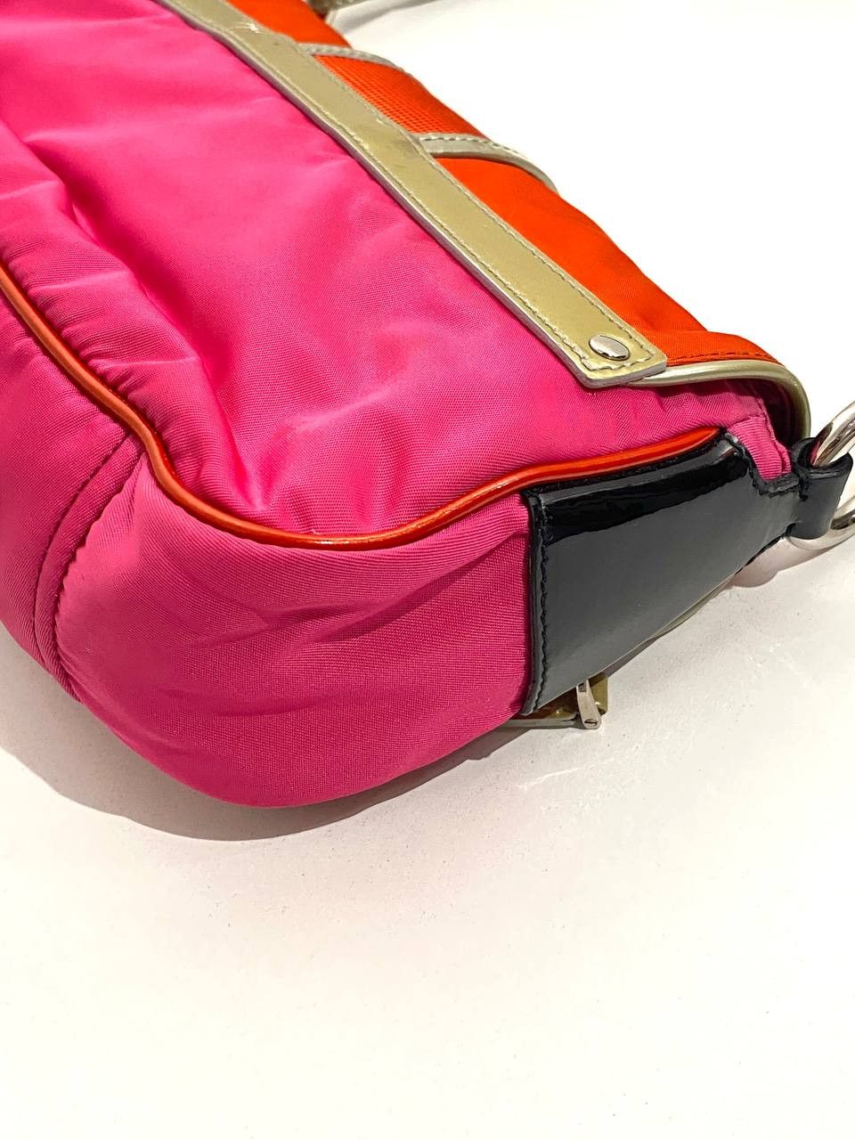 Prada Prada Rosa Pocket Space Logo Shoulder Hand Bag Vintage Y2K Size ONE SIZE - 9 Thumbnail