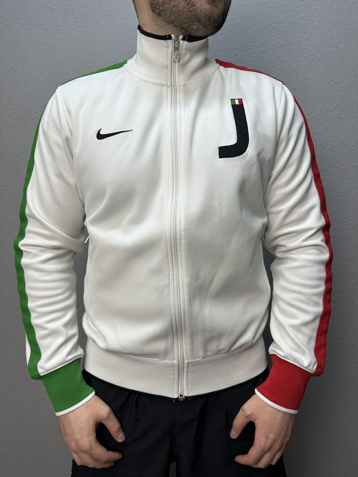 Nike × Vintage Vintage Nike Juventus Blokecore Logo Track Jacket Y2K Drill Size US M / EU 48-50 / 2 - 1 Thumbnail