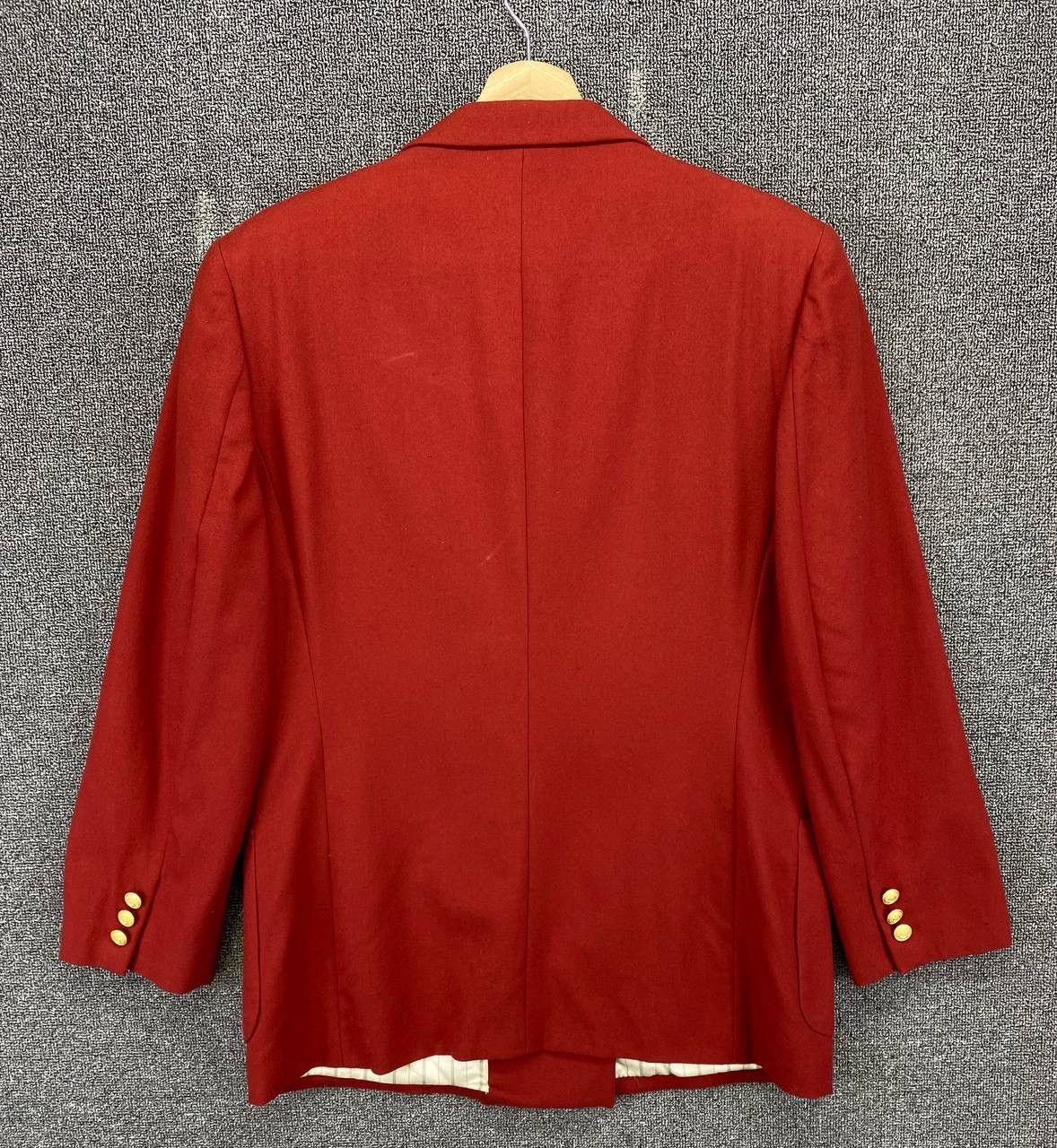 Burberry Vintage Burberry Red Wool Blazer Coat Jacket Size US M / EU 48-50 / 2 - 10 Thumbnail