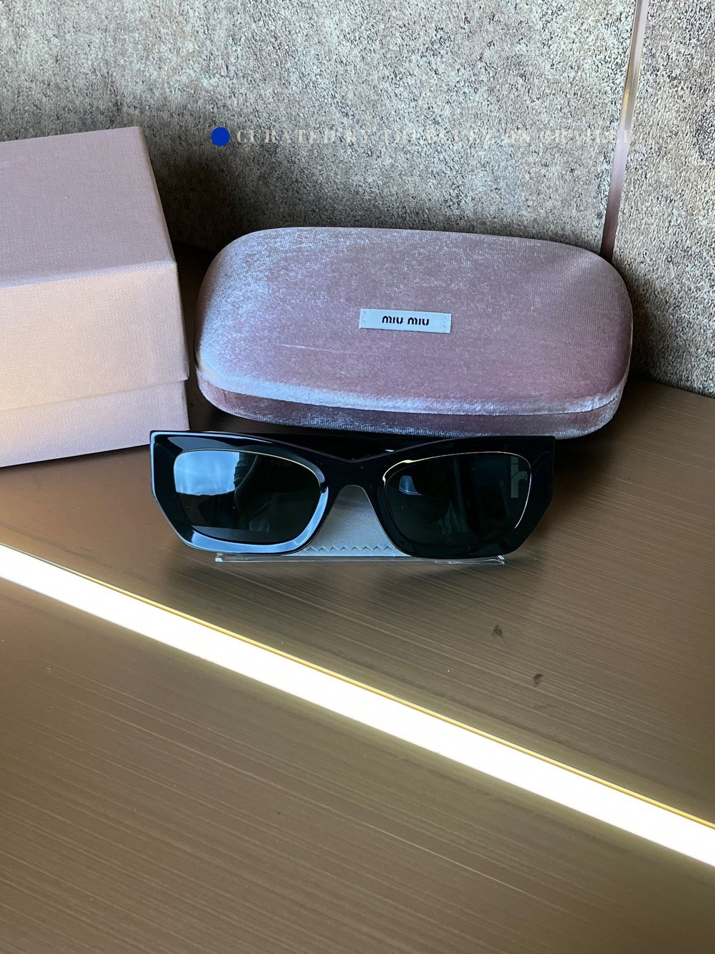 Miu Miu Miu Miu Gold Letter Sunglasses Size ONE SIZE - 1 Thumbnail