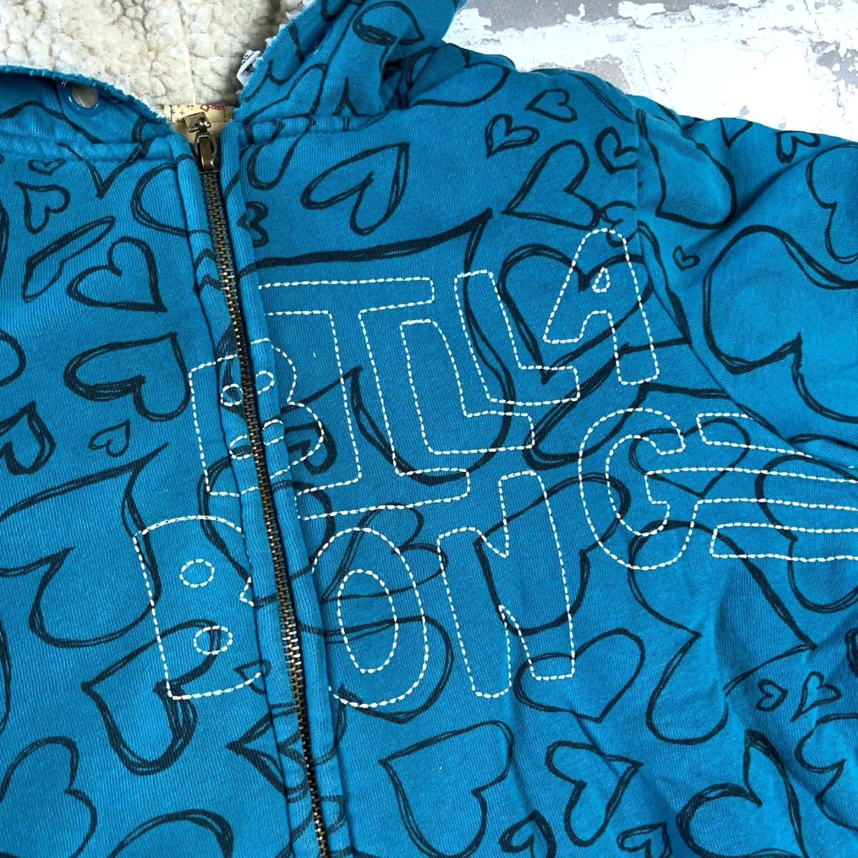 Billabong Vintage Billabong Hoodie Women M Teal Jacket Sherpa Lined Knit Hooded Full Zip Pockets Logo 90s Modern Classic Size M / US 6-8 / IT 42-44 - 3 Thumbnail