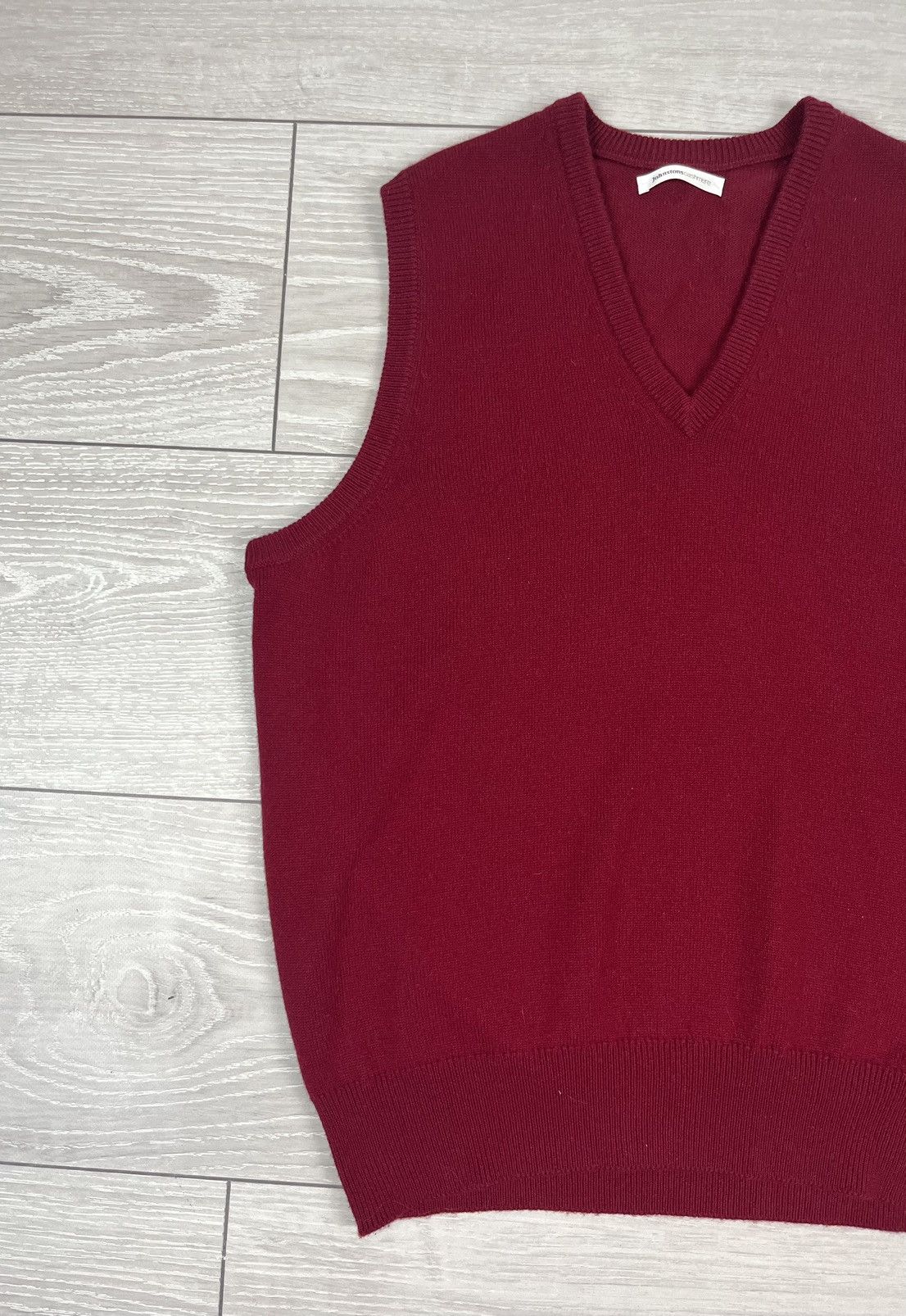 Vintage Johnstons Cashmere Red Knit Sweater Vest Size US L / EU 52-54 / 3 - 5 Thumbnail