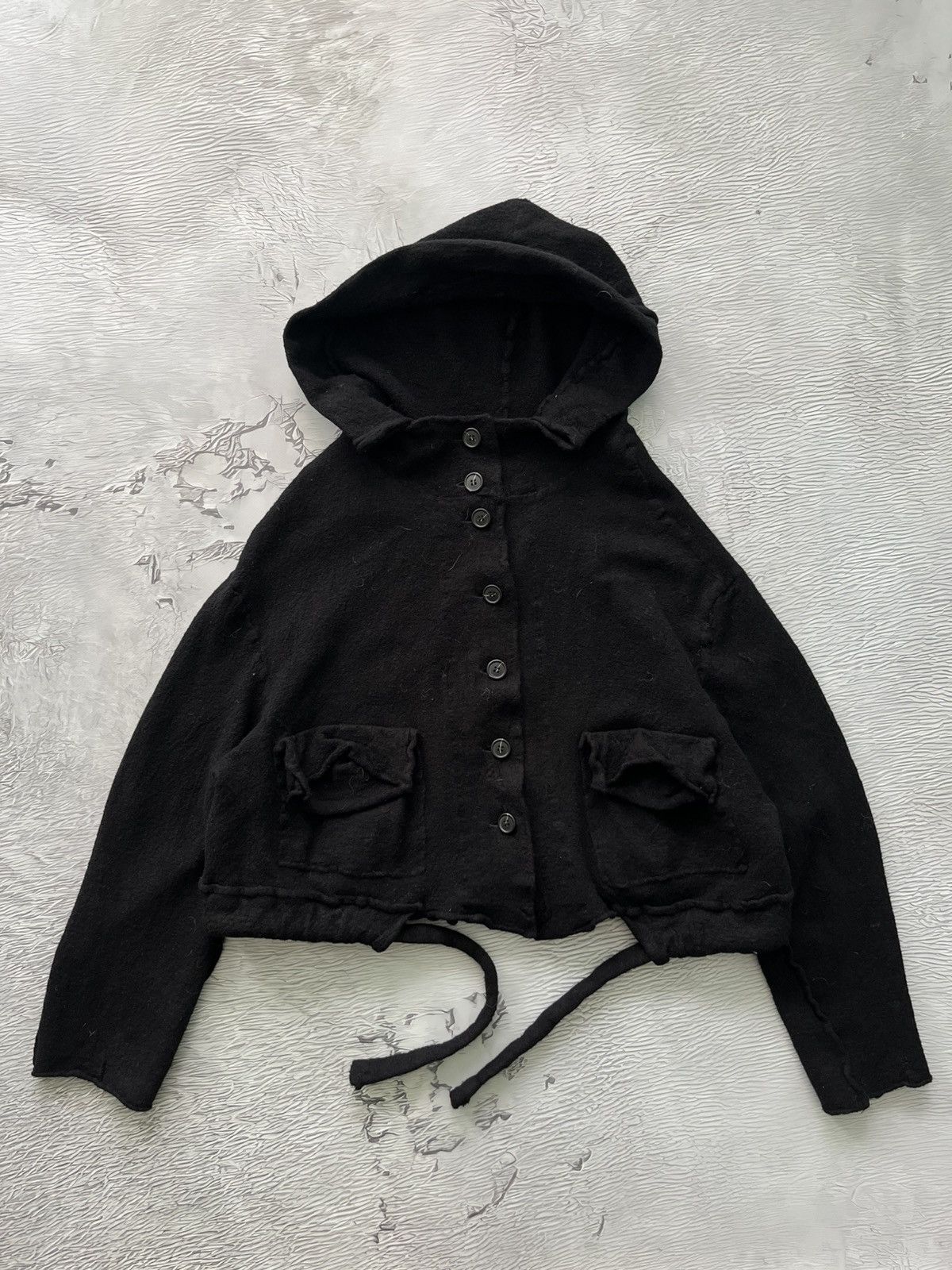 Rundholz RUNDHOLZ BLACK LABEL Mocca Pure Wool Hooded Cardigan Size S / US 4 / IT 40 - 1 Thumbnail