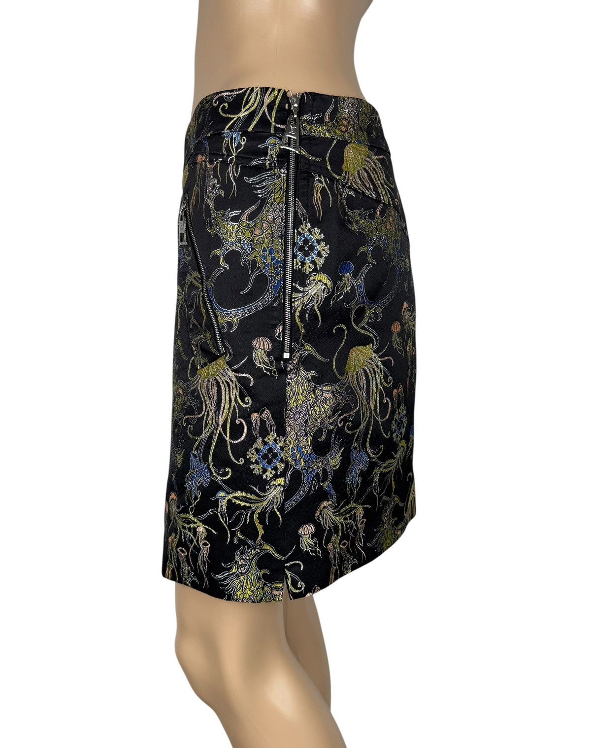 Louis Vuitton Louis Vuitton Sea Theme Skirt Print Embroidered Silk size 38 Size 27" / US 4 / IT 40 - 5 Thumbnail