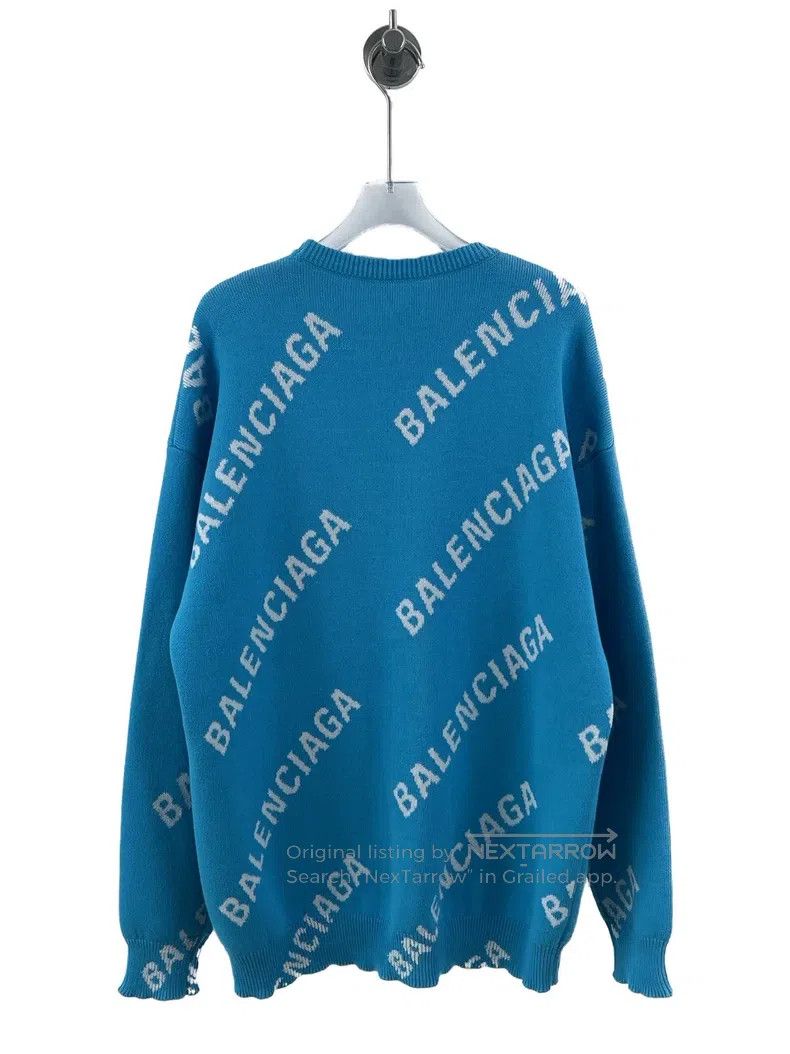 Balenciaga Balenciaga Fully Printed White Bulletproof Lady Light Blue Size US S / EU 44-46 / 1 - 2 Thumbnail