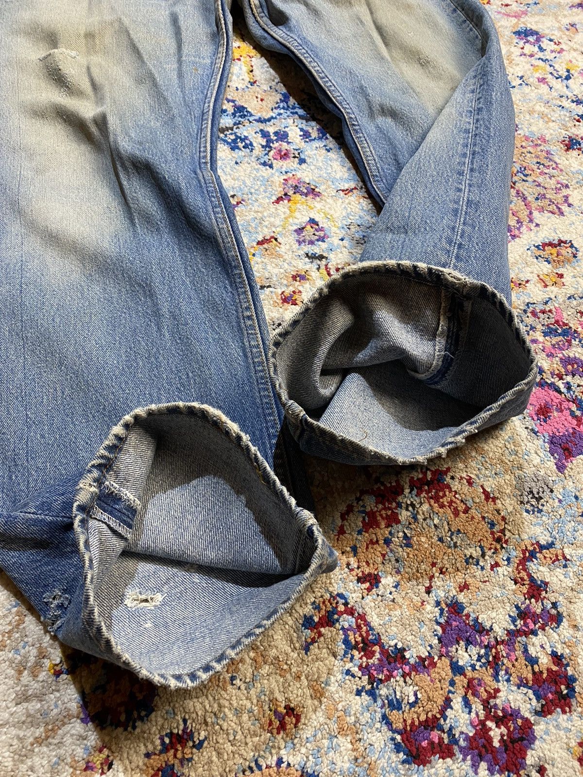 Levi's × Vintage 80's Levis 501 Distressed Relaxed Blue Denim Jeans 38x32 Size US 38 / EU 54 - 11 Thumbnail