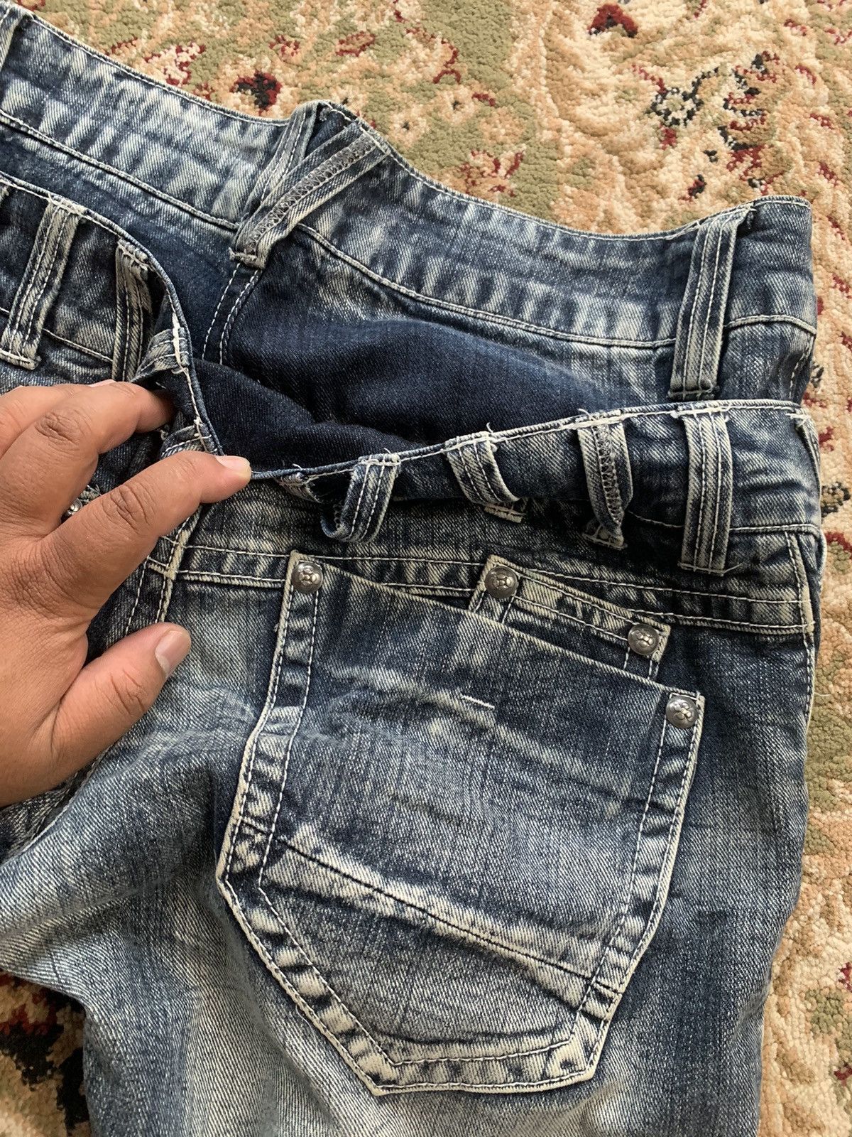 Japanese Brand Japanese Doublewaist Distressed Jeans Size US 32 / EU 48 - 12 Thumbnail