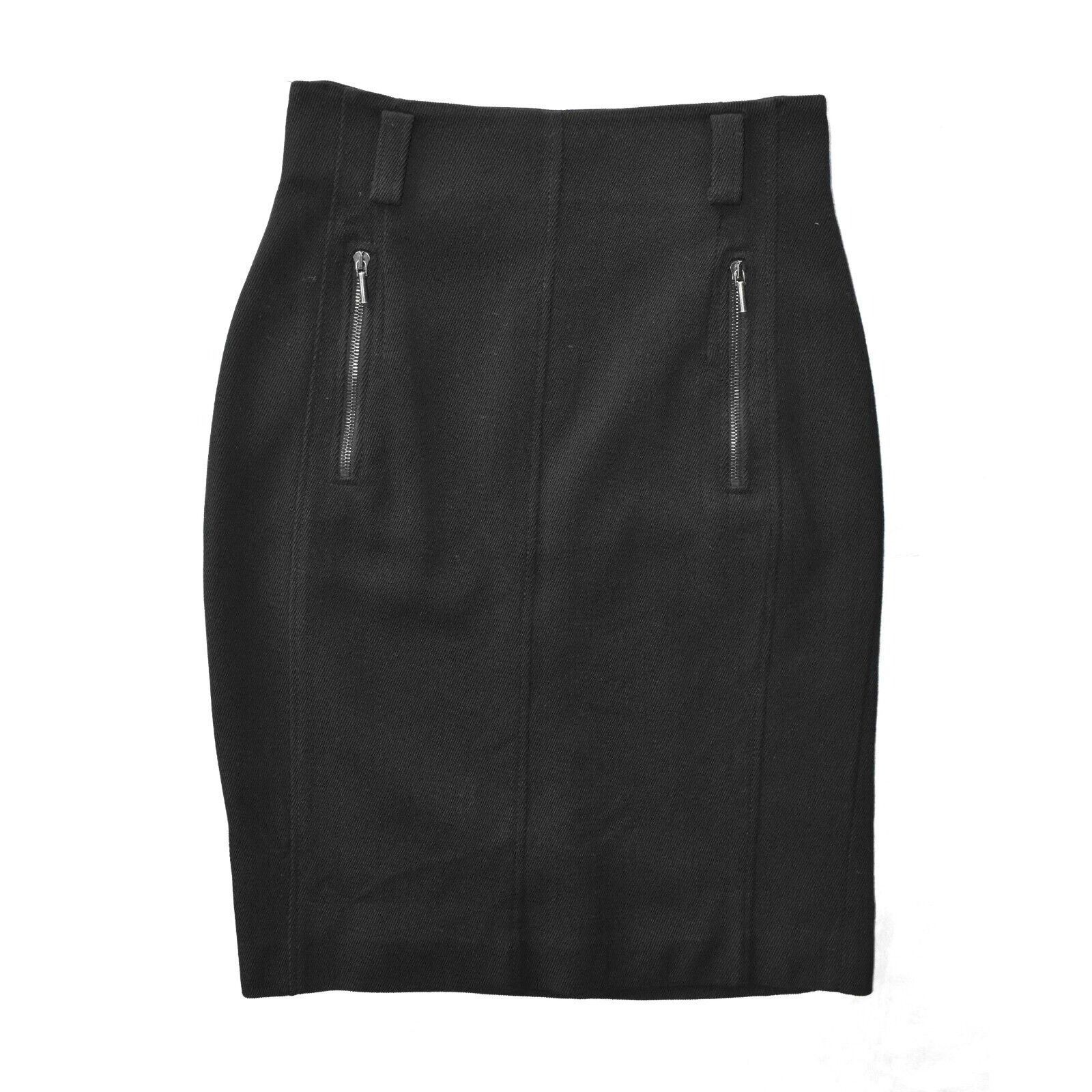Akris AKRIS PUNTO X BERGDORF GOODMAN Black Zip Pencil Skirt Sz 6 Size 28" / US 6 / IT 42 - 1 Thumbnail