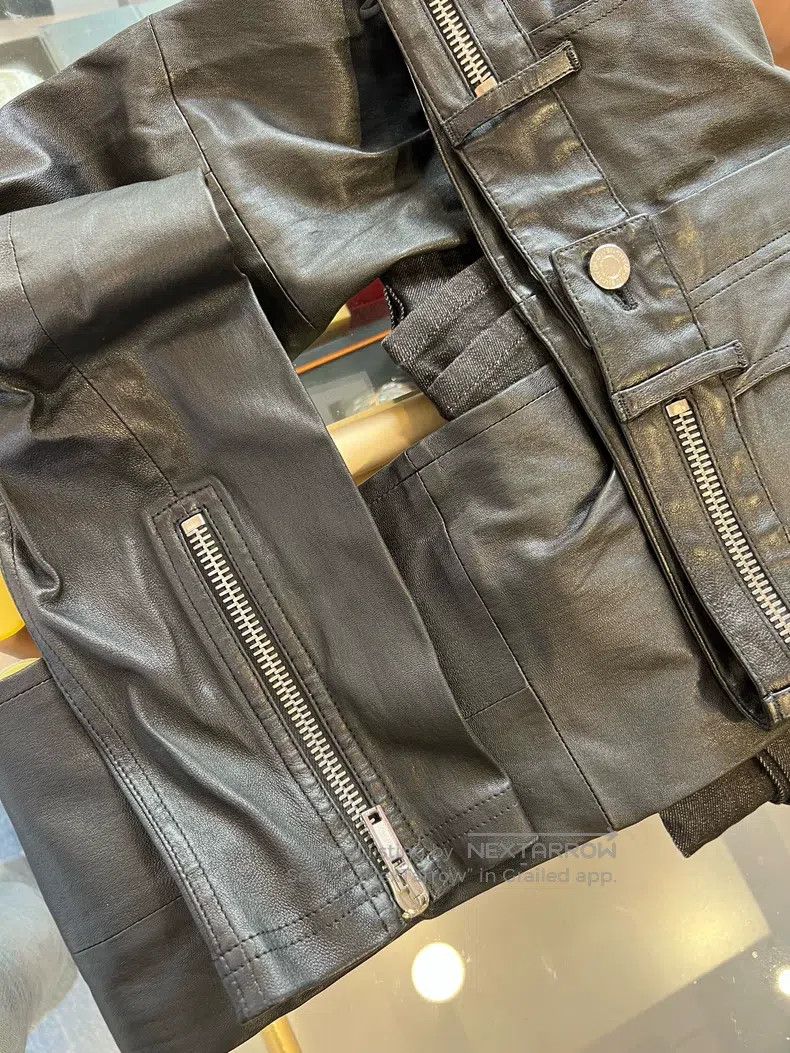 Givenchy Givenchy Black Ladies Leather Pants Size 37" - 7 Thumbnail