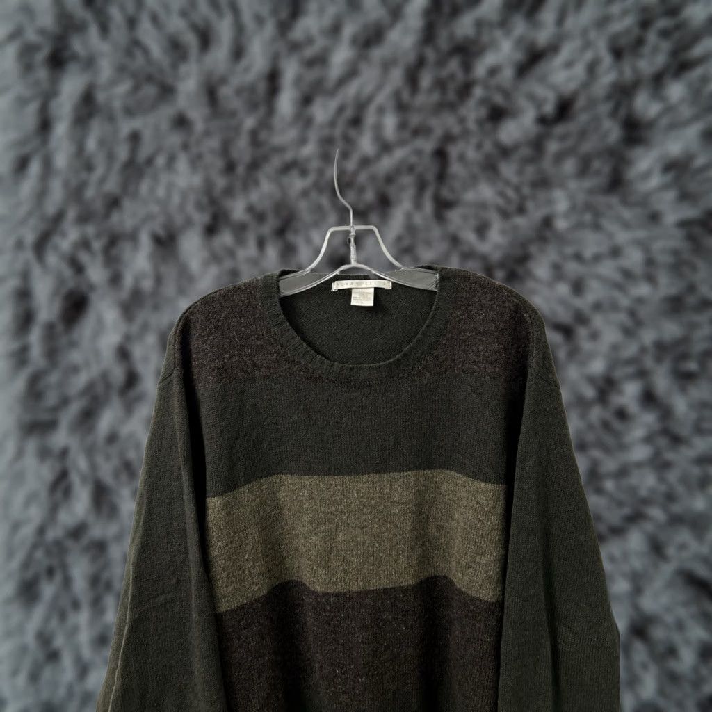 Perry Ellis VTG Perry Ellis Sweater Mens L Green Lambswool Crewneck Striped L/S Size US L / EU 52-54 / 3 - 1 Thumbnail