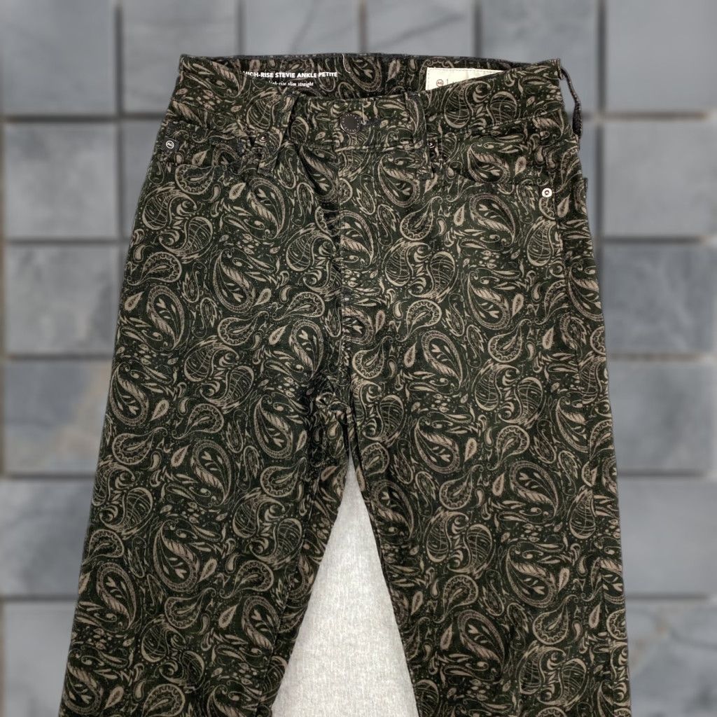AG Jeans AG Jeans x Anthropologie Jeans Womens 24P Black High Rise Stevie Ankle Paisley Modern Size 42" / US 20 - 1 Thumbnail