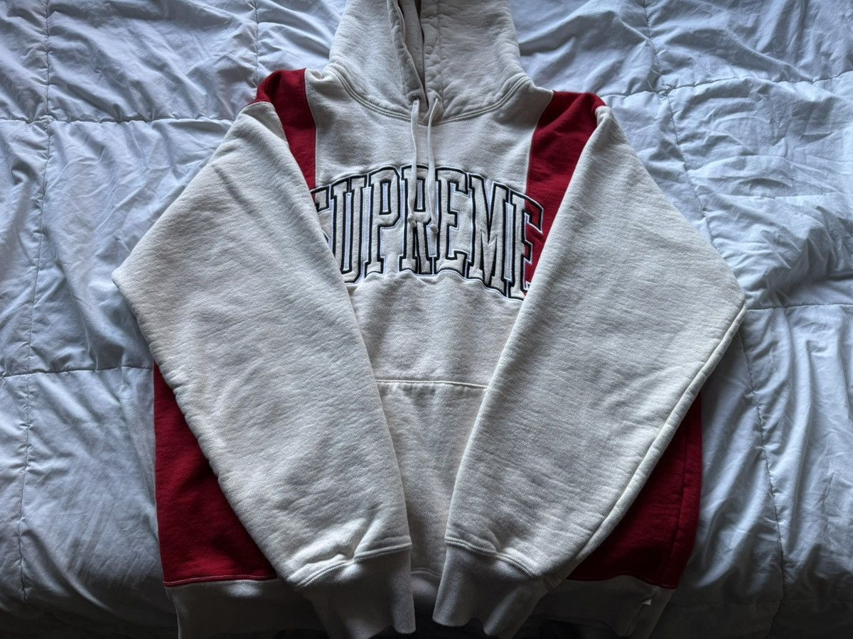 Supreme Supreme Paneled Arc Hooded Sweatshirt 'Natural' Size US M / EU 48-50 / 2 - 2 Thumbnail