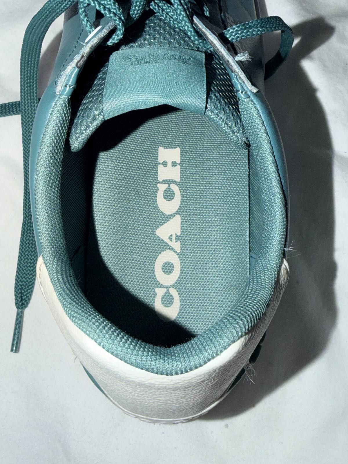 Coach Coach Mens Clip Low Top Sneaker 10.5D Chalk Ocean C3081 Size US 10.5 / EU 43-44 - 6 Thumbnail