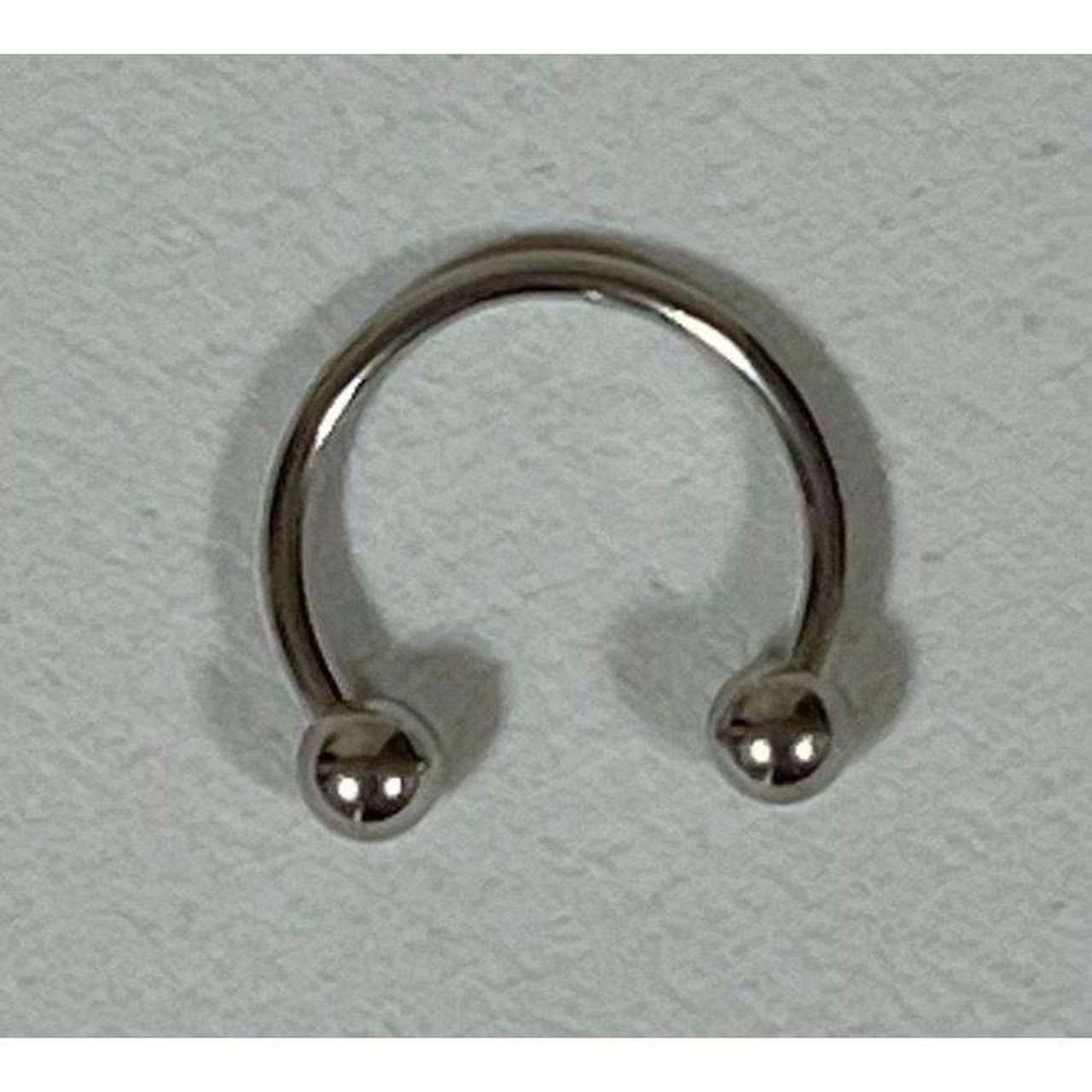 Japanese Brand × Vintage Silver Horseshoe Septum Piercing Earring Body Jewelry 🩶 Size ONE SIZE - 2 Thumbnail