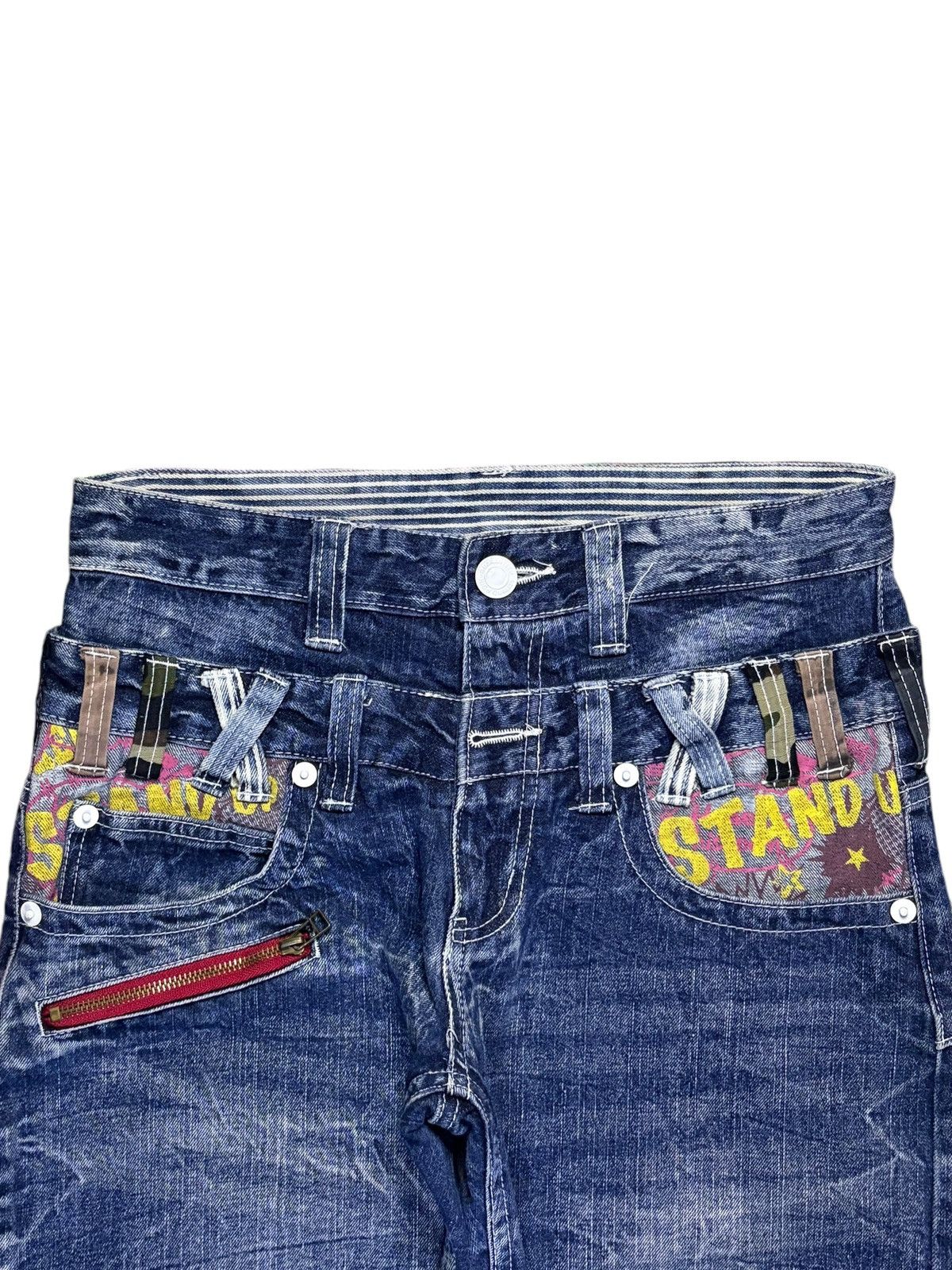 Japanese Brand Vintage Japanese Double Focus Double Waist Printed Jeans Size US 30 / EU 46 - 4 Thumbnail