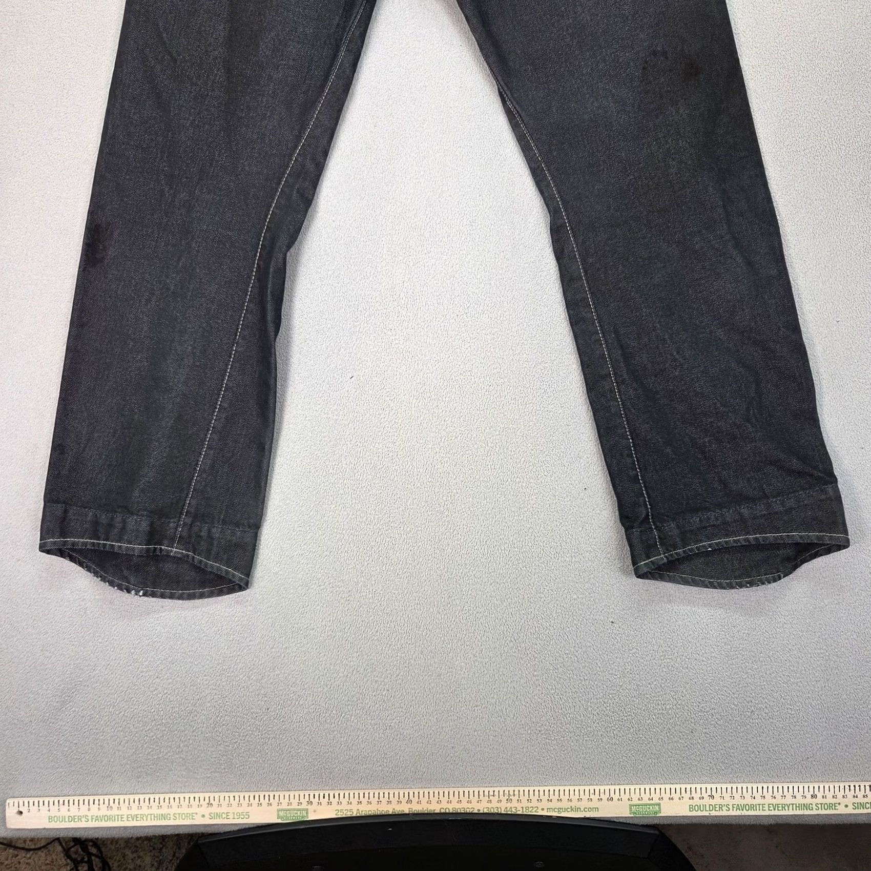 Levi's Levi's Premium Jeans Mens Black 29x28 Straight Zip 5-Pocket Engineered Twisted Seam Vintage No Size US 29 - 4 Thumbnail