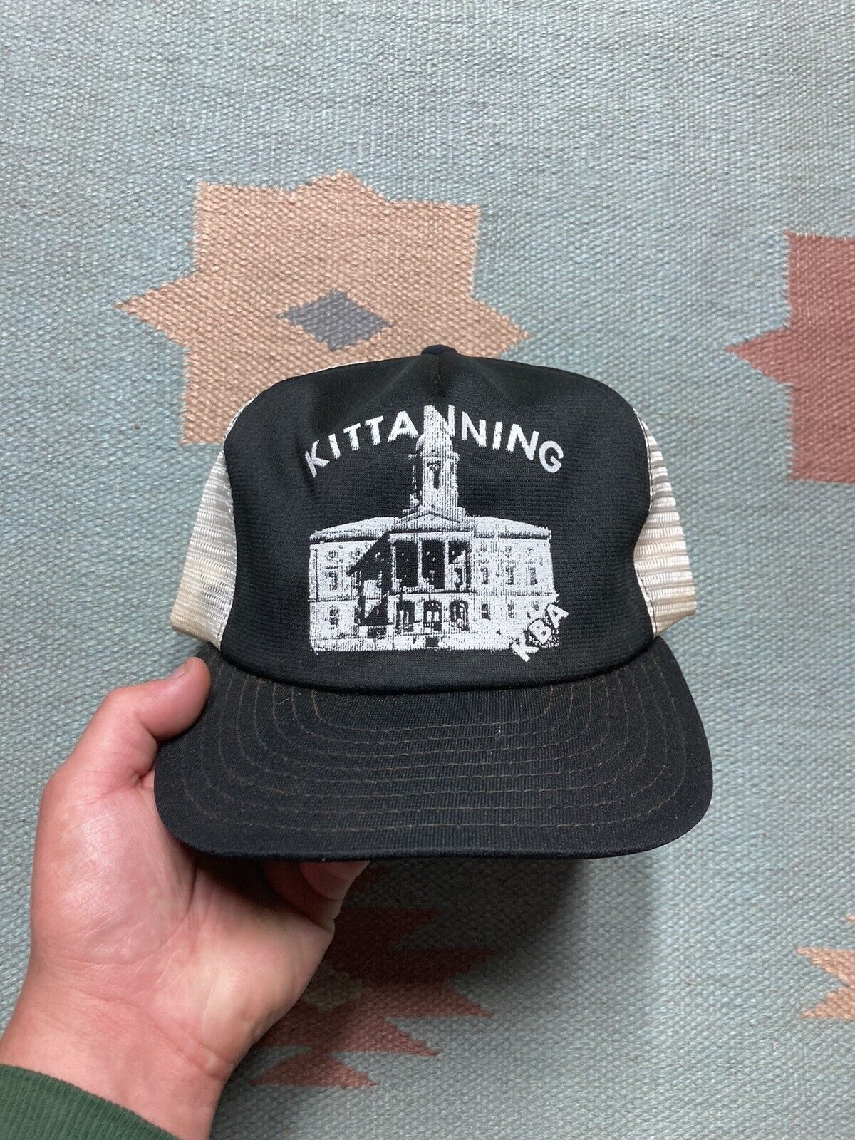 Vintage Vintage 80s trucker hat mesh Kittanning Pennsylvania black Size ONE SIZE - 2 Thumbnail