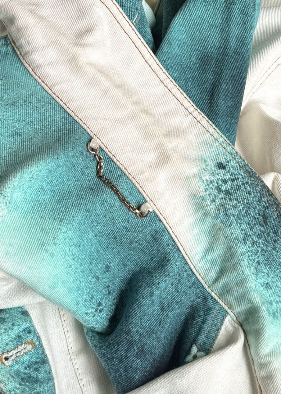 Louis Vuitton Louis Vuitton SS23 Turquoise Spray LV White Denim Jacket Size US L / EU 52-54 / 3 - 5 Thumbnail