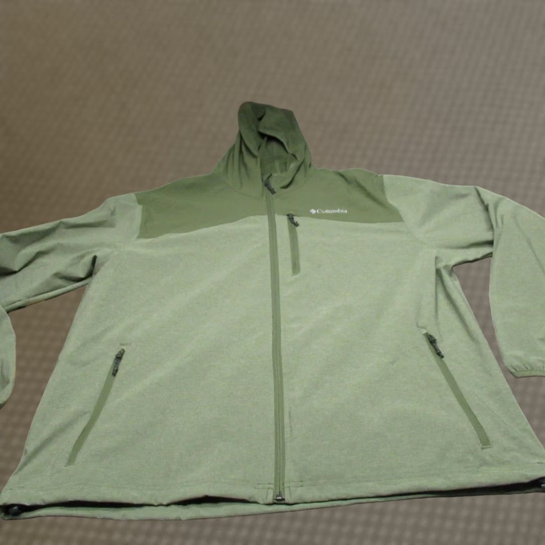 Rains Columbia Glennaker Jacket Men XXL Green Softshell Lined Full Zip Outdoor Rain Wind Size US XXL / EU 58 / 5 - 1 Thumbnail