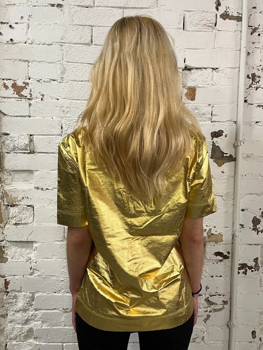 Roberto Cavalli 2010s Cavalli Gold Cotton Zebra Print T-Shirt Size XS / US 0-2 / IT 36-38 - 3 Thumbnail
