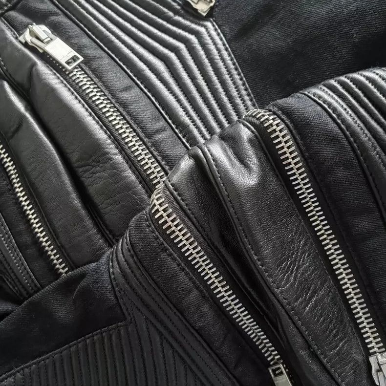 Saint Laurent Paris Saint Laurent Paris Motorcycle zipper patchwork jeans-2507 Size US 31 - 3 Thumbnail