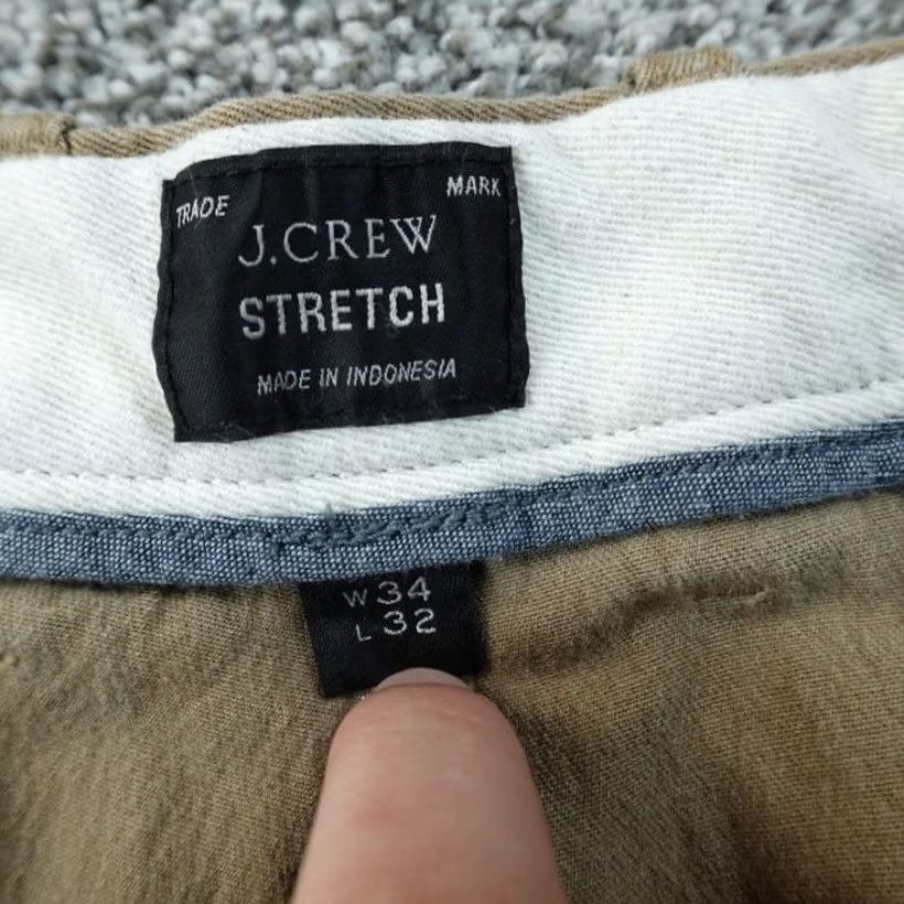 J.Crew J.Crew Pants Mens 34X32 Beige Chino Flat Front Stretch Pockets Straight Casual Business 770 Staight Size US 34 / EU 50 - 6 Thumbnail