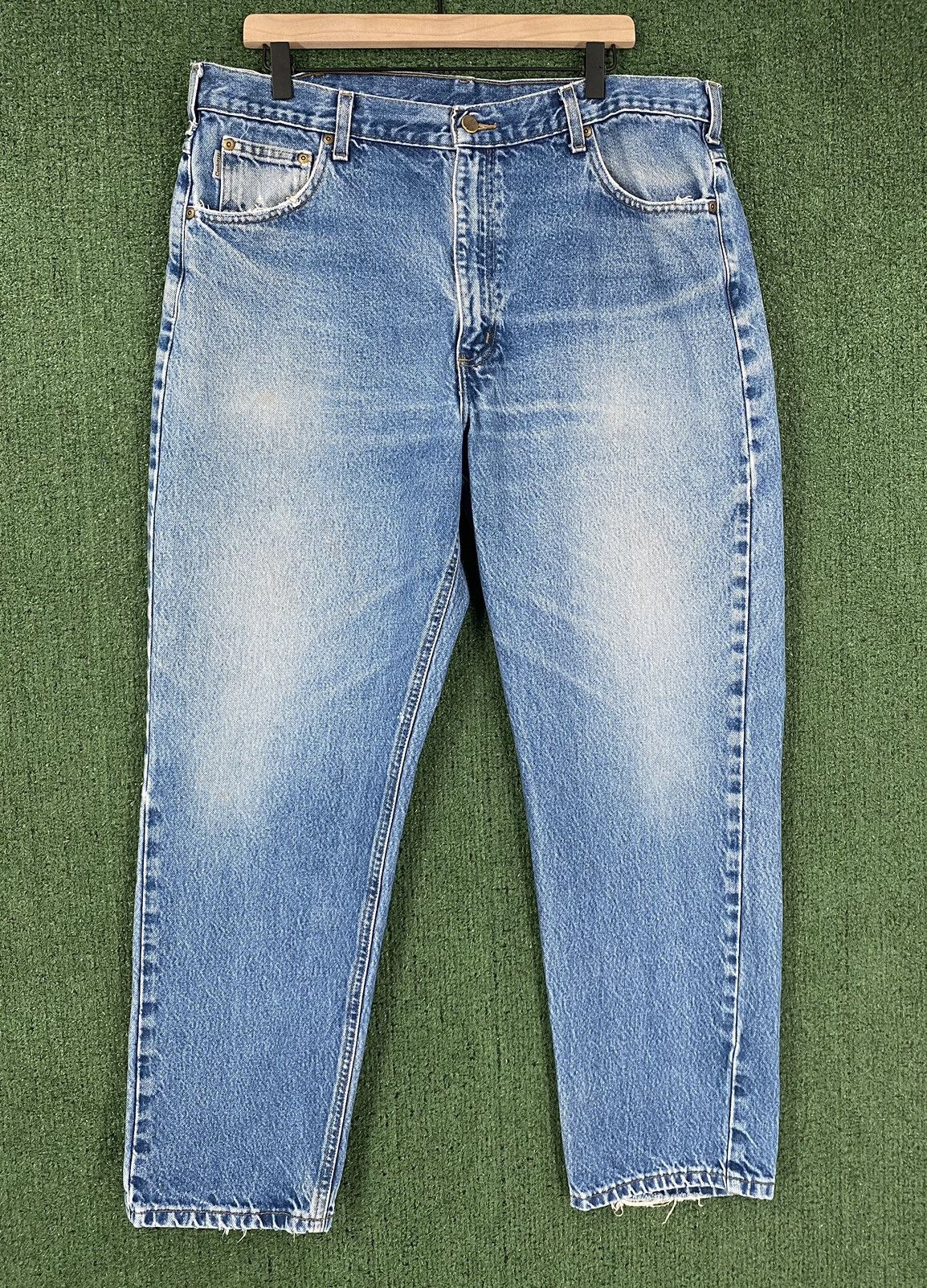 Carhartt Vintage 90’s Carhartt B18 Faded Wiskered Jeans Mens 38x29 Size US 38 / EU 54 - 1 Thumbnail
