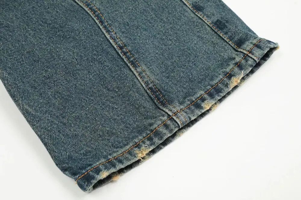 Japanese Brand × Jean Vintage street multi-pocket flared jeans Size US 33 - 4 Thumbnail