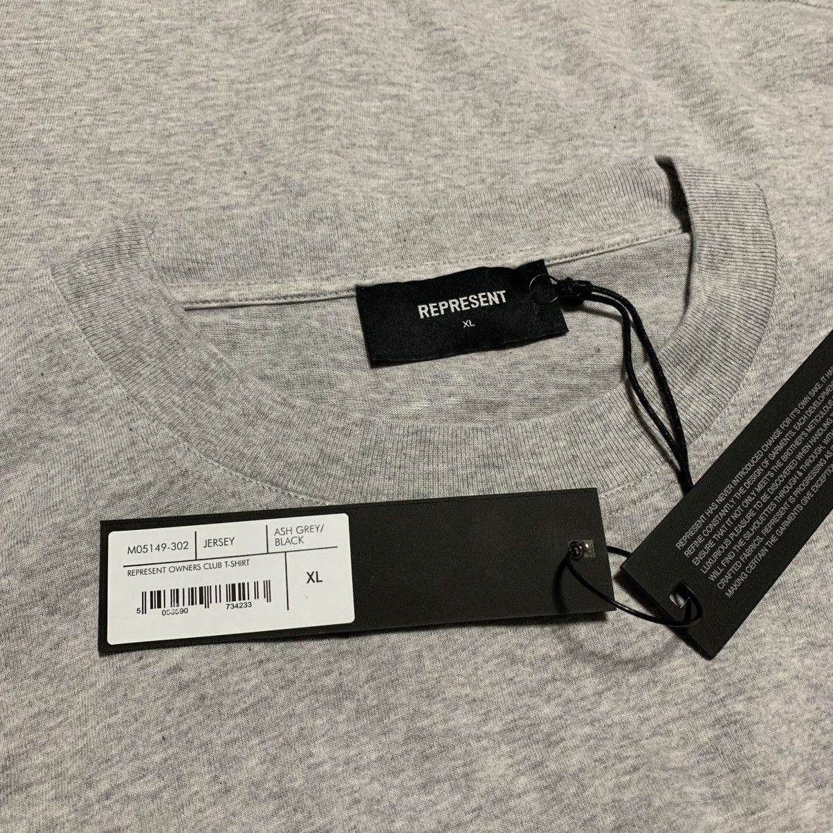 Represent Clo. Represent XL Owners Club Ash Grey Tee Size US XL / EU 56 / 4 - 4 Thumbnail