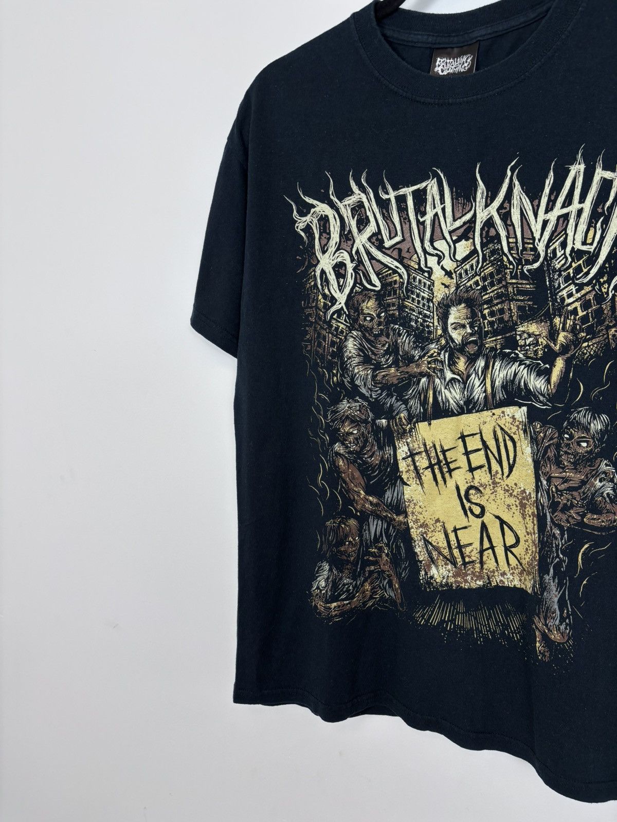 Band Tees Brutal Knack The End Is Near Big Logo Black T-Shirt Tee Size US M / EU 48-50 / 2 - 5 Thumbnail