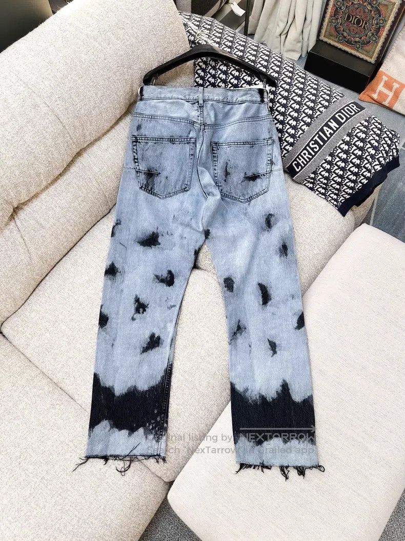 Dior Dior Blue and black tie-dyed denim trousers Size 25" / US 0 / IT 36 - 3 Thumbnail