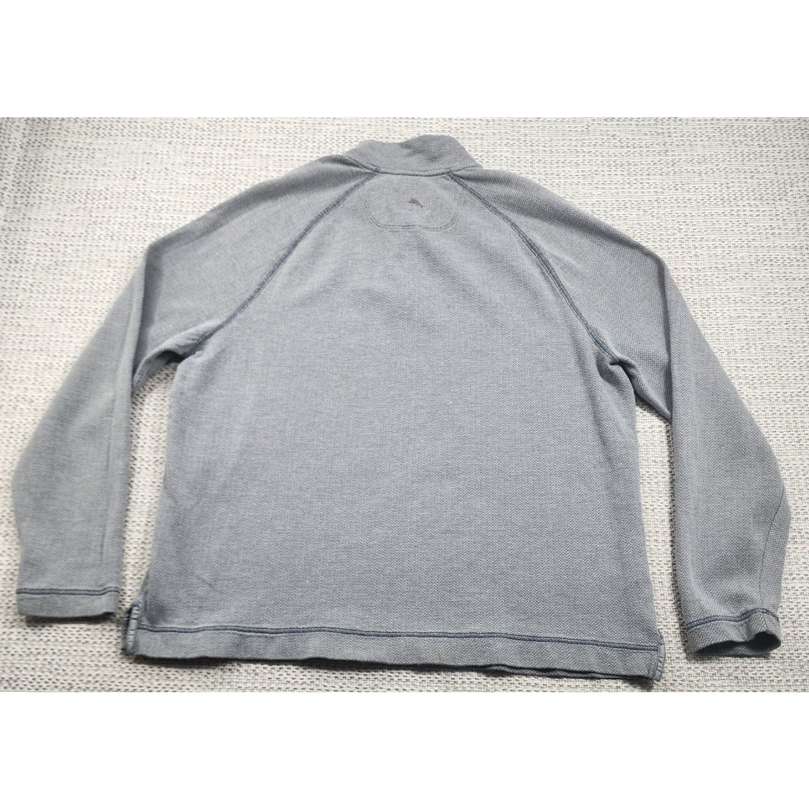 Tommy Bahama Tommy Bahama Sweater Mens 2XL Gray Henley Mock Neck Raglan Size US XXL / EU 58 / 5 - 7 Thumbnail