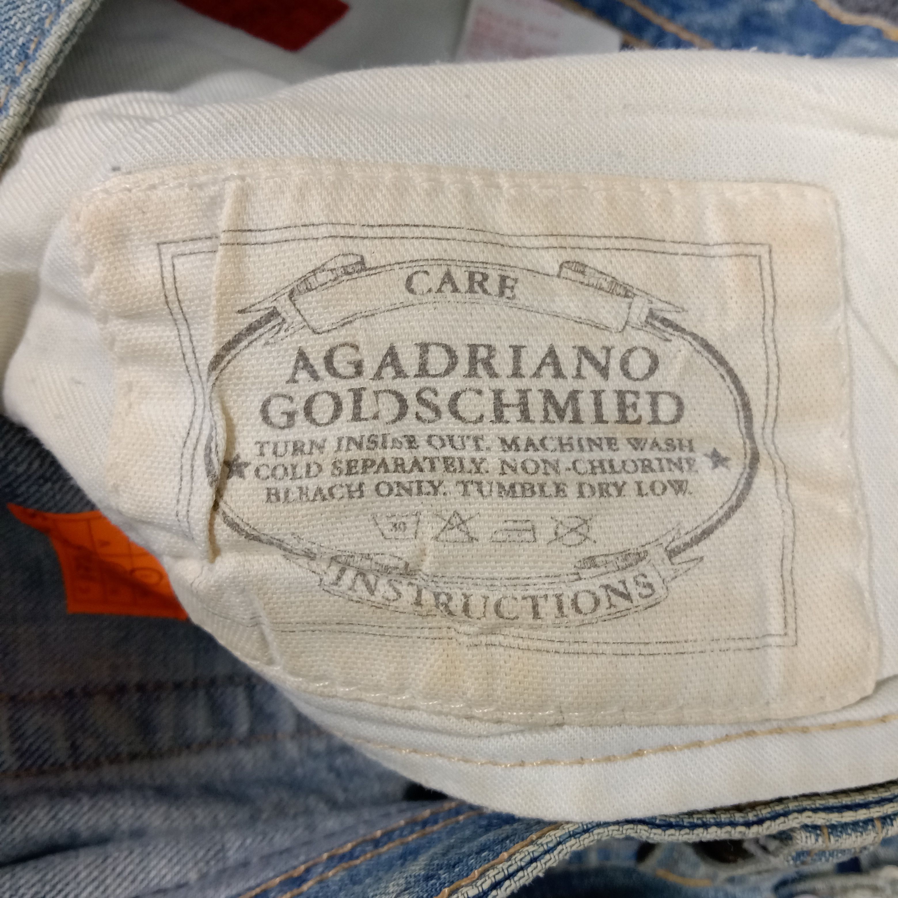 AG Adriano Goldschmied × Vintage Adriano Goldschmied American Distressed Style Jeans Size US 36 / EU 52 - 16 Thumbnail