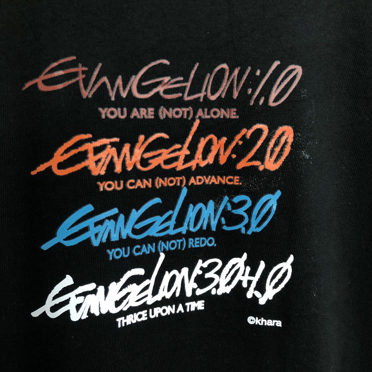 Anime Evangelion Spellout By Hideaki Anno Exhibition Tshirt Size US M / EU 48-50 / 2 - 4 Thumbnail