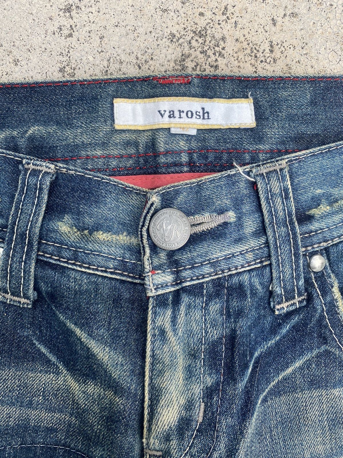 If Six Was Nine × Japanese Brand × Le Grande Bleu (L.G.B.) Japanese Brand Varosh Distressed Patch Faded Low Rise Jeans Size US 30 / EU 46 - 5 Thumbnail
